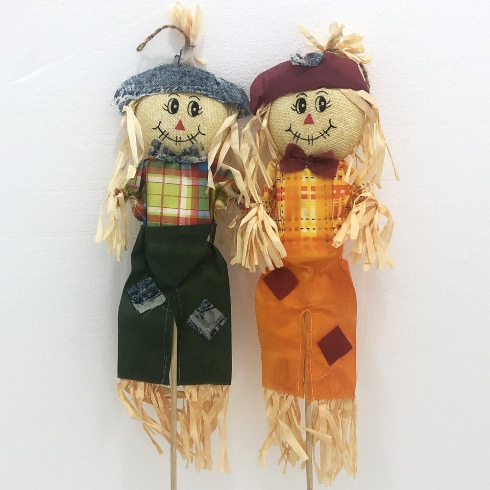 NWOT Harvest Fall Stick Fall Scare Crows Home Decorations